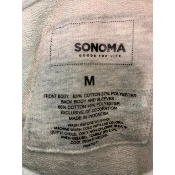 Lot of 2 Womens Sweatshirts Pullover Converse and Sonoma Size Medium 6250 - Picture 7 of 13